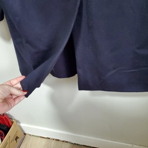 ZARA Soft Mid-Length Peacoat Pea Coat Jacket Preppy Coastal Navy Men's Medium - Picture 9 of 14